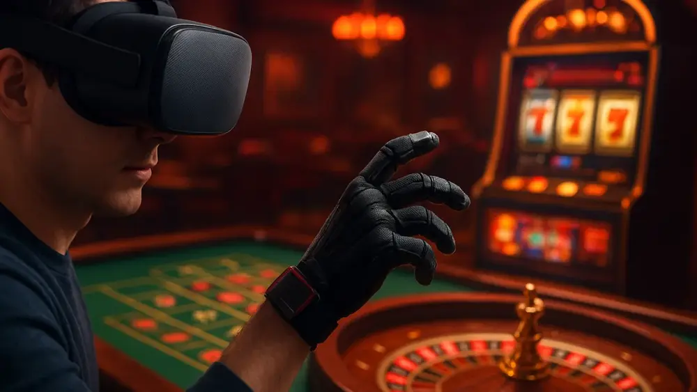 Cassinos VR com ambientes imersivos e feedback tátil