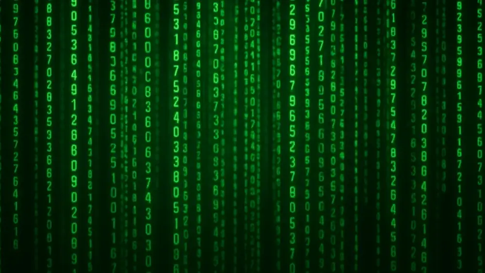 Por que Matrix mostra chuva verde código?
